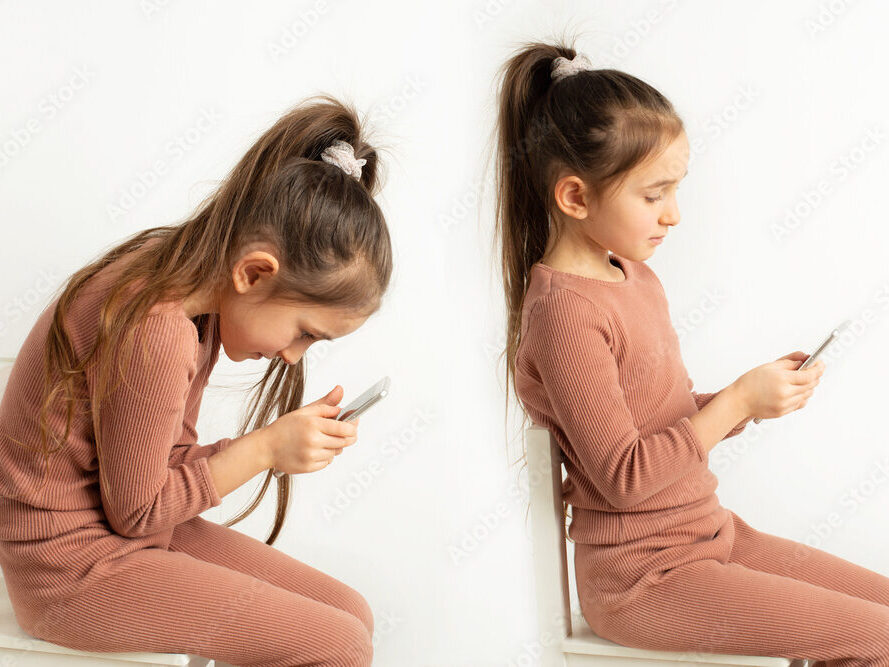 悪い姿勢の写真